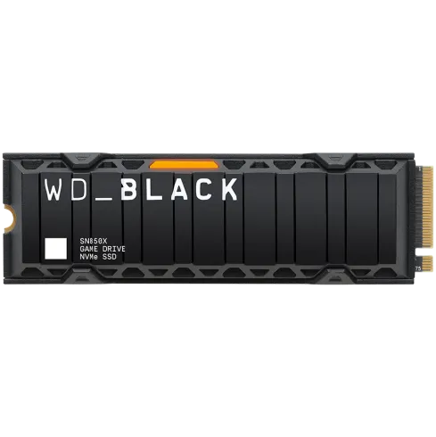 SSD WD Black SN850X HeatSink 1TB M.2 2280 PCIe Gen4 x4 NVMe, Read/Write: 7300/6300 MBps, IOPS 800K/1100K, TBW: 600