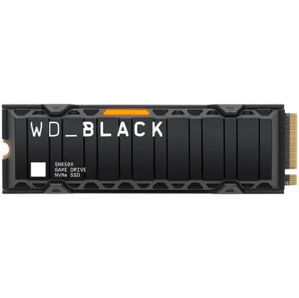 WD Black 2TB SN850X NVMe SSD PCIe Gen4 x4 M.2 extrem de rapid cu radiator intern, ambalat unic