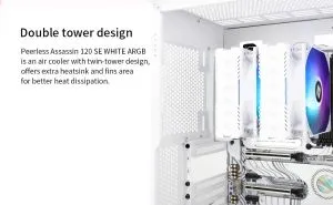 Cooler Thermalright Radiator CPU Peerless Assassin 120 SE A-RGB Alb - Turn dublu - LGA1851/LGA1700/AM5