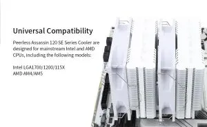 Cooler Thermalright Radiator CPU Peerless Assassin 120 SE A-RGB Alb - Turn dublu - LGA1851/LGA1700/AM5