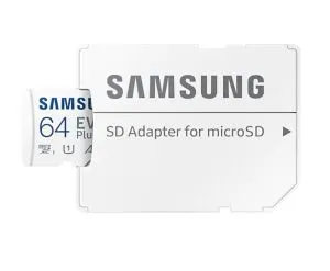 Памет Samsung 64GB micro SD Card EVO Plus with Adapter, Class10, Transfer Speed up to 160MB/s