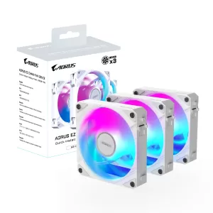Set de ventilatoare ARGB GIGABYTE AORUS EZ CHAIN 120 ICE, pachet de 3