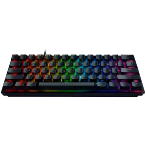 Huntsman V3 Pro Mini - US Layout, Gaming Keyboard, Analog Optical Switch Gen-2, 60% size, Razer Chroma™ RGB, Detachable Type C Cable, Doubleshot PBT Keycaps, 5052 Brushed Aluminum Alloy Top Case, Rapid Trigger Mode, Analog Input