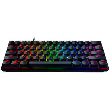 Huntsman V3 Pro Mini - US Layout, Gaming Keyboard, Analog Optical Switch Gen-2, 60% size, Razer Chroma™ RGB, Detachable Type C Cable, Doubleshot PBT Keycaps, 5052 Brushed Aluminum Alloy Top Case, Rapid Trigger Mode, Analog Input