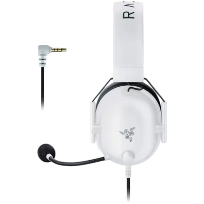 Razer BlackShark V2 X - White, 12 Hz – 28 KHz Frequency Response, 32 Ω (1 kHz) Impedance, Razer TriForce Driver, Breathable memory foam, Advanced passive noise cancellation, Analog 3.5 mm Connection, 100 Hz – 10 kHz Microphone Frequency, 1.3 m