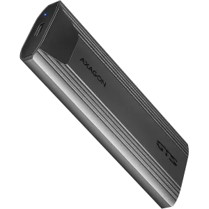 AXAGON EEM2-GTS2 USB-C 3.2 Gen 2 - M.2 NVMe / SATA SSD THIN SURUBLES 30-80mm ALU box