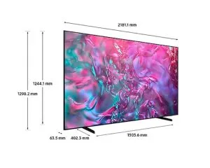 TV Samsung 98" 98DU9072 AI 4K UHD LED TV, SMART, 3xHDMI, 2xUSB, Wi-Fi 5, Bluetooth 5.2, Black