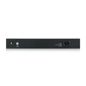 Comutator ZyXEL GS1915-24EP, 24 porturi GbE, 12 porturi PoE, 130 Watt 802.3at, montare în rack, fără ventilator, mod Smart hibrid Comutator, autonom sau NebulaFlex Cloud