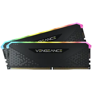 Corsair DDR4, 3200MHz 16GB 2x8GB Dimm, Unbuffered, 16-20-20-38, XMP 2.0, Vengeance RGB RS, RGB LED, Black PCB, 1.35V, for AMD Ryzen & Intel