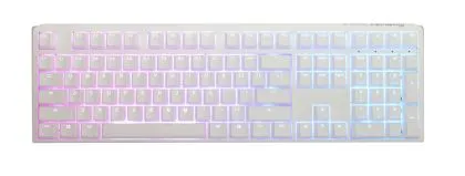 Геймърскa механична клавиатура Ducky One 3 Pure White Full Size Hotswap Cherry MX Clear, RGB, PBT Keycaps