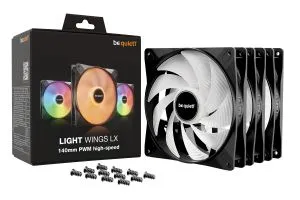 be quiet! Fan Pack 3-in-1 3 x 140mm - LIGHT WINGS LX 140mm PWM high-speed Triple-Pack