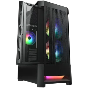 COUGAR AIRFACE RGB PC Case, Mid Tower, Black