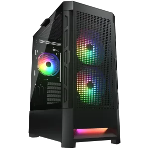 COUGAR AIRFACE RGB PC Case, Mid Tower, Black
