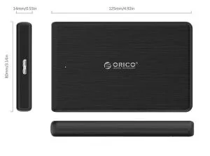 Orico Storage - Case - 2.5 inch USB3.0 Black - 2189U3-BK