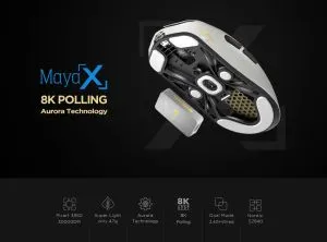 Lamzu MAYA X 8K - Wireless Gaming Mouse - Purple Shadow