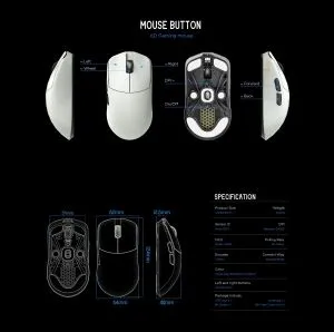Lamzu MAYA X 8K - Wireless Gaming Mouse - Purple Shadow