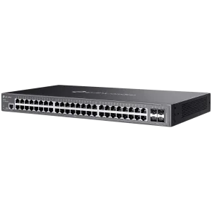 TP-Link SG3452 Omada 48-Port Gigabit L2+ Managed Switch with 4 SFP Slots, 48× Gigabit RJ45 ports and 4× Gigabit SFP slots, Static Routing, VLAN, ACL, QoS, IGMP Snooping, ERPS, Zero-TouchProvisioning, Omada APP