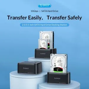 Orico Storage - HDD/SSD Dock - 2.5/3.5 inch USB-C/USB-A - 6819C3-V1