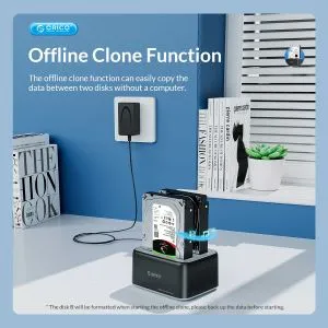 Orico Storage - HDD/SSD Dock - 2.5/3.5 inch USB-C/USB-A - 6819C3-V1