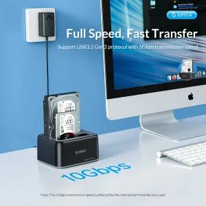 Orico Storage - HDD/SSD Dock - 2.5/3.5 inch USB-C/USB-A - 6819C3-V1