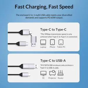 Orico Storage - HDD/SSD Dock - 2.5/3.5 inch USB-C/USB-A - 6819C3-V1