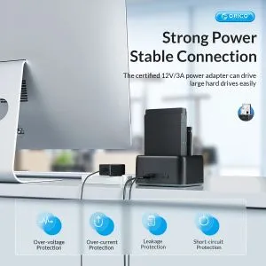 Orico Storage - HDD/SSD Dock - 2.5/3.5 inch USB-C/USB-A - 6819C3-V1