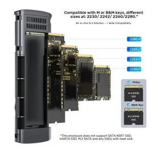 Unitek Storage - Case - M.2 NVMe M-key 10 Gbps - S1241B