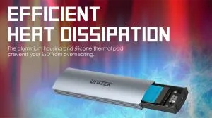 Unitek външна кутия за диск Storage - Case - M.2 NVMe/SATA M/B key - USB-C 10Gbps - S1230A