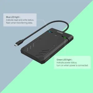Unitek кутия за диск Storage Case - DiskGuard Raiden 2.5 inch USB-C - Y-3036A