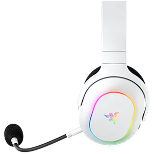 Razer Barracuda X Chroma, Gaming Headset, White, Oval Ear Cushions, 2.4 GHz Wireless / Bluetooth, Breathable Fabric with Memory Foam Cushions, Detachable Razer™ HyperClear Cardioid Mic, 7.1 Surround sound: Only available on Windows 10 64-bit (or higher)