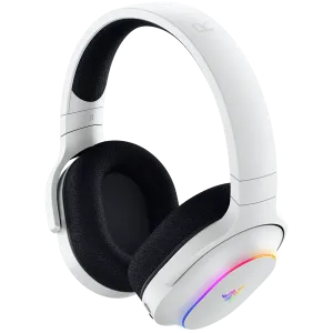 Razer Barracuda X Chroma, Gaming Headset, White, Oval Ear Cushions, 2.4 GHz Wireless / Bluetooth, Breathable Fabric with Memory Foam Cushions, Detachable Razer™ HyperClear Cardioid Mic, 7.1 Surround sound: Only available on Windows 10 64-bit (or higher)