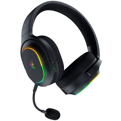 Razer Barracuda X Chroma, Gaming Headset, Black, Oval Ear Cushions, 2.4 GHz Wireless / Bluetooth, Breathable Fabric with Memory Foam Cushions, Detachable Razer™ HyperClear Cardioid Mic, 7.1 Surround sound: Only available on Windows 10 64-bit (or higher)