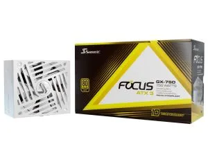 Seasonic захранване PSU ATX 3.1 750W Gold, Full Modular, PCIe 5.1 - FOCUS-GX-750-V4-WHITE
