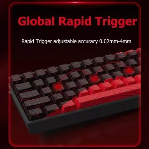 Madlions Professional Gaming Mechanical Keyboard MAD 68 HE Flagship - 8K, Magnetic Amber Pro Switches - White