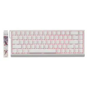 Madlions Professional Gaming Mechanical Keyboard MAD 68 HE Flagship - 8K, Magnetic Amber Pro Switches - White