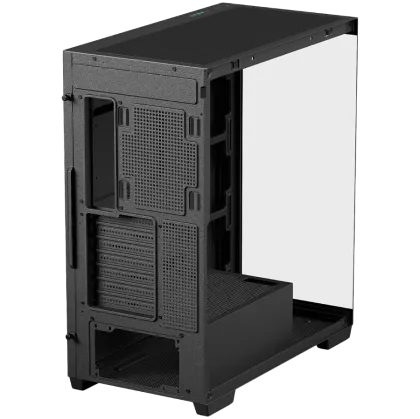 DeepCool CG580, Mid Tower, Mini-ITX/Micro-ATX/ATX, Rear Connector support, 2xUSB3.0, 1xAudio, Tempered Glass, Mesh Panel, Black, R-CG580-BKNDA0-G-1
