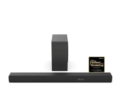 Аудио система Hisense HS3100, 6-speaker surround sound system, 480W Total Output Power,6.5їWireless subwoofer, Rear surround speakers, Dolby Digital Plus and DTS Virtual:X, EzPlay and Bluetooth 5.3,Black