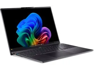 Лаптоп Acer Swift 16 AI, SF16-51-99ND, Intel Core Ultra 9 288V, 16" 2.8K OLED (2880x1800) DCI-P3 100%, 32GB LPDDR5X 6400MHz on board, 1024GB PCIe NVMe SSD, Intel UMA, QHD Cam, WiFi 7, BT 6E, Backlit Kbd, Win 11 Home, Ice Black