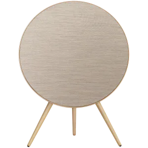 Beosound A9 5th Gen Speaker Gold Tone (Back Sand/Cover Golden/Legs White Oak)