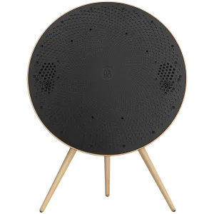 Beosound A9 5th Gen Speaker Gold Tone (Back Sand/Cover Golden/Legs White Oak)