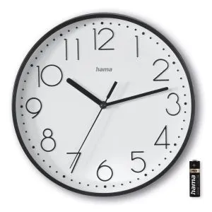 Hama "Salina" Wall Clock, &Oslash; 22 cm, No Ticking, black