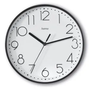 Hama "Salina" Wall Clock, &Oslash; 22 cm, No Ticking, black