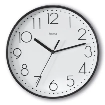 Hama "Salina" Wall Clock, &Oslash; 22 cm, No Ticking, black