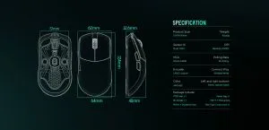 Lamzu MAYA X 8K - Wireless Gaming Mouse - Aimlabs Edition