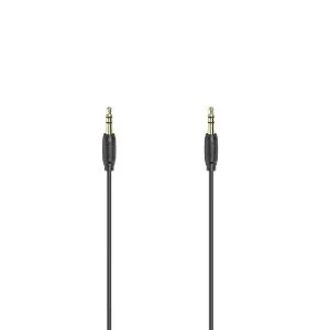 Hama Audio Cable, 3.5 mm Jack Plug - Plug, Stereo, Gold-Plated, Ultra-thin, 1.5