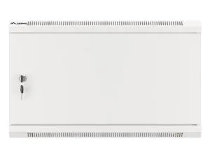 Комуникационен шкаф Lanberg rack cabinet 19" wall-mount 6U/600x600 for self-assembly with metal door grey (flat pack)
