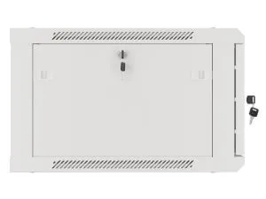 Комуникационен шкаф Lanberg rack cabinet 19" wall-mount 6U/600x600 for self-assembly with metal door grey (flat pack)