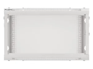 Комуникационен шкаф Lanberg rack cabinet 19" wall-mount 6U/600x600 for self-assembly with metal door grey (flat pack)