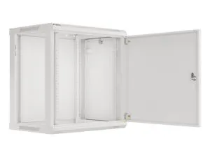 Комуникационен шкаф Lanberg rack cabinet 19" wall-mount 12U/600x450 for self-assembly with metal door grey (flat pack)