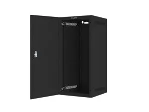 Комуникационен шкаф Lanberg rack cabinet 10" wall-mount 12U/280x310 for self-assembly with metal door black (flat pack)
